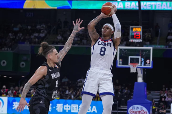 US shakes off slow start and tops New Zealand 99-72 in Basketball World Cup opener