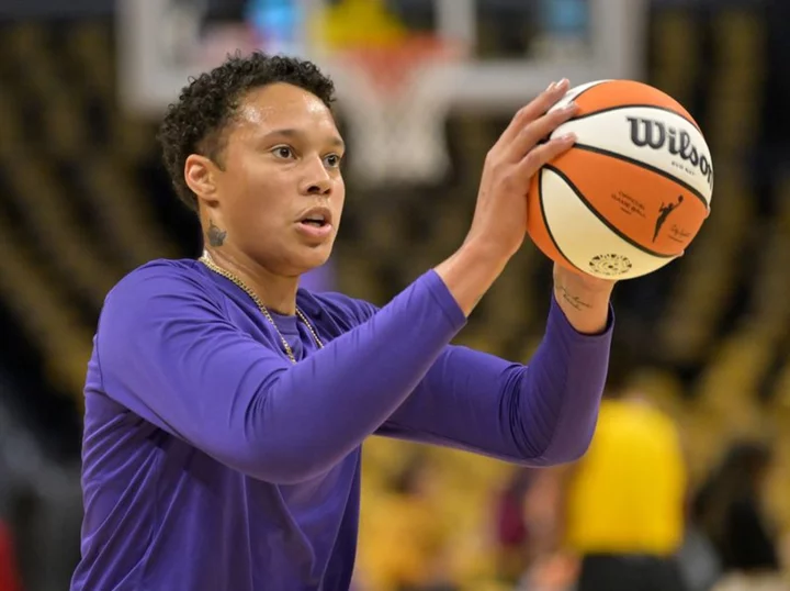 WNBA-Griner greeted by US VP Harris in return to court