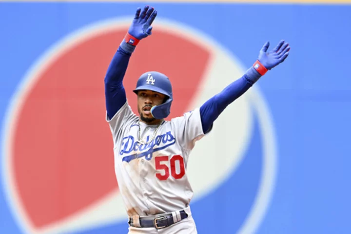 Betts has 5 hits, then Hernández homers and doubles twice as Dodgers beat Guardians 6-1 and 9-3