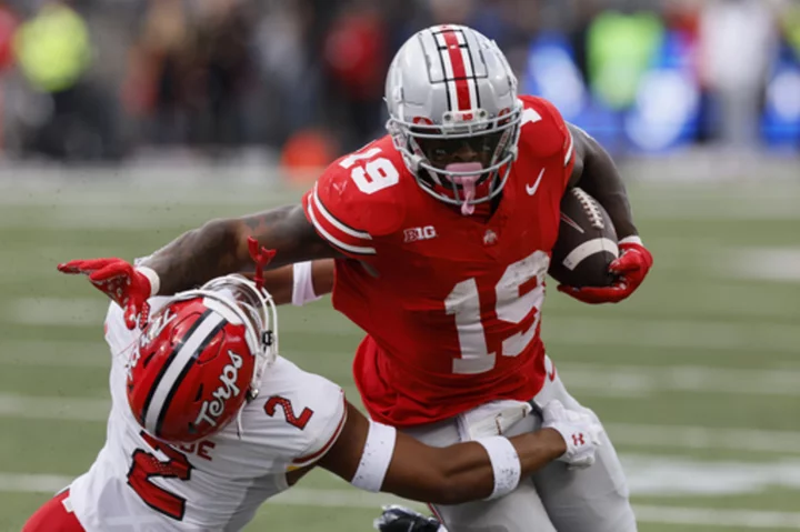 McCord, Harrison and No. 4 Ohio State roar back in the second half to bury Maryland 37-17