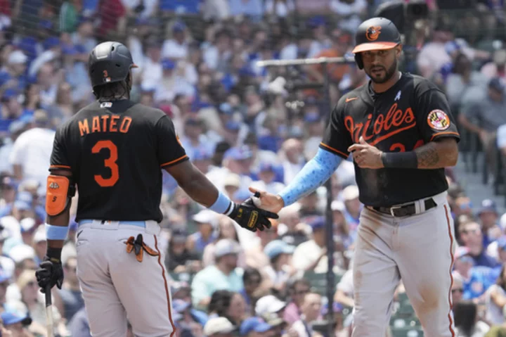 Frazier, Mateo help Baltimore Orioles rally for 6-3 win against Chicago Cubs