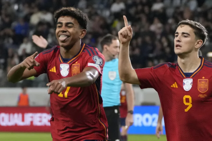 Spain teenager Lamine Yamal scores in win over Cyprus in Euro 2024 qualifying