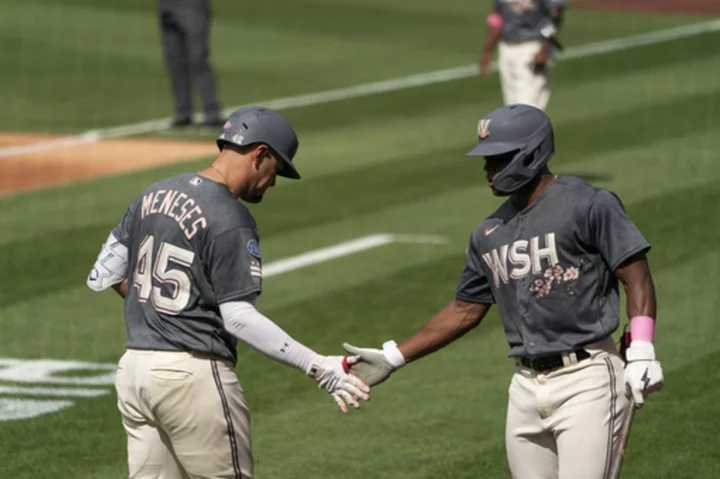 Candelario and Meneses HRs help Nats snap 5-game skid with a win over AL West-leading Rangers