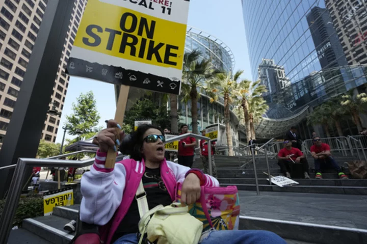 Workers strike at major Southern California hotels over pay and benefits