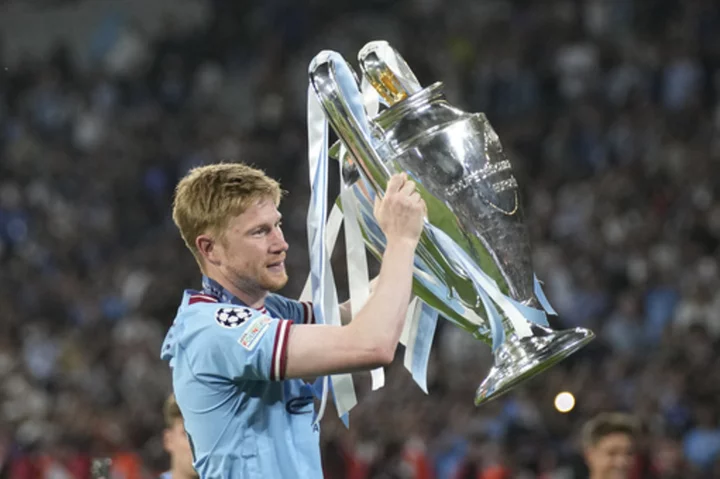 De Bruyne again goes off injured in Champions League final but Man City finds a way without him