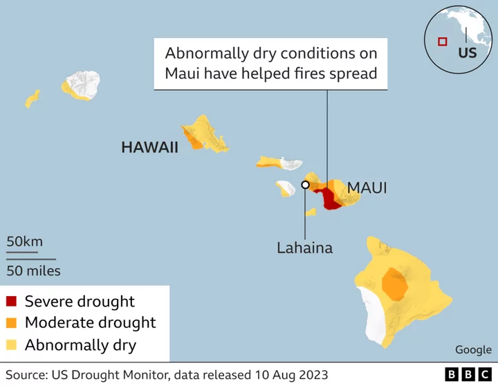 What caused the Hawaii wildfires?