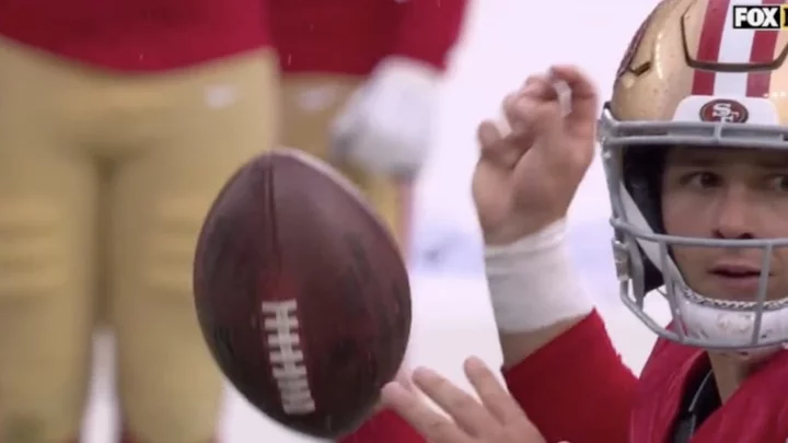 Brock Purdy's Empty Handed Fumble Looks Pretty Funny in Slow Motion