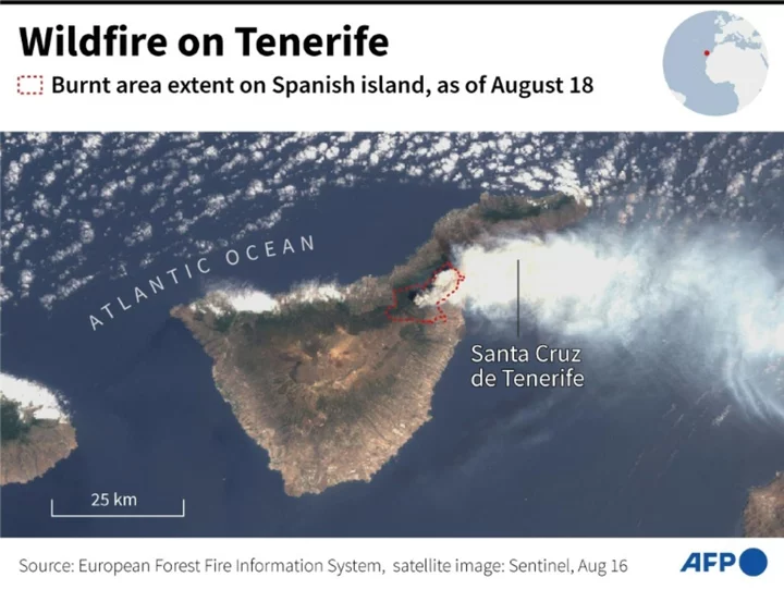 Firefighters make gains against Tenerife wildfire