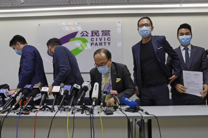 Hong Kong's 2nd largest pro-democracy party disbands amid political crackdown