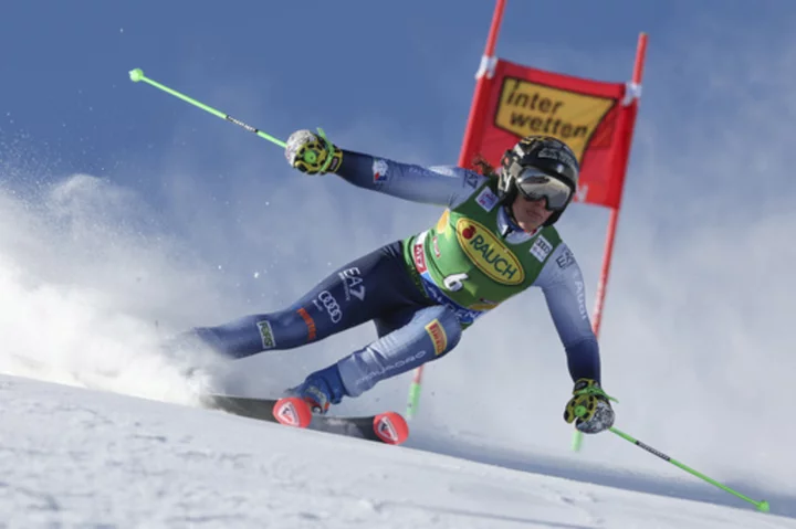 Italian skier Brignone leads season-opening GS after 1st run; US star Shiffrin looming in 5th