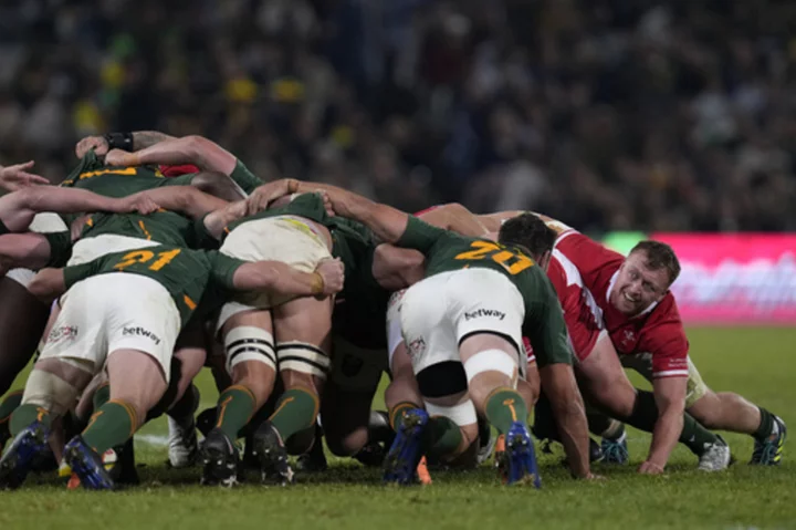 South Africa gets its Rugby World Cup title defense started against Scotland. Chile makes its debut