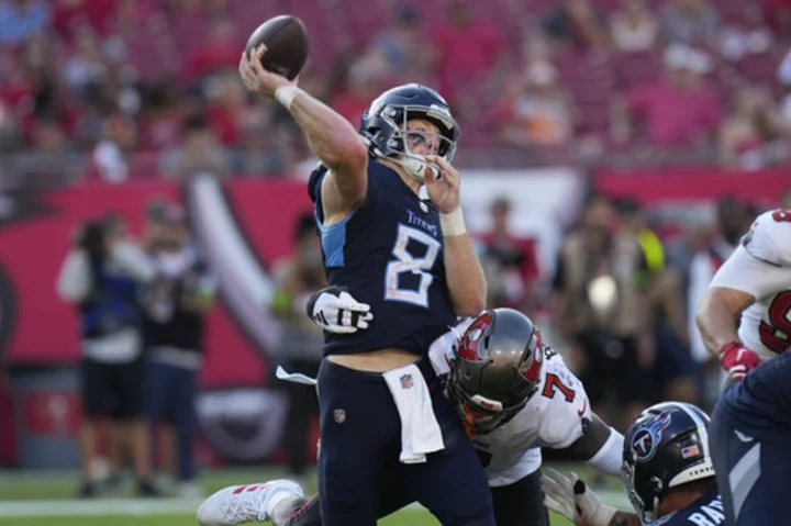 Will Levis looks like a rookie, struggles against pass rush in Titans' loss to Buccaneers