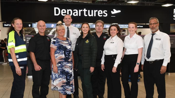 Luton Airport staff deliver baby in departures lounge