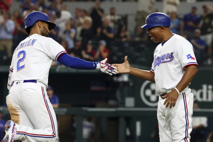 Back-to-back home runs by Semien, Seager propel Rangers past Angels 6-3