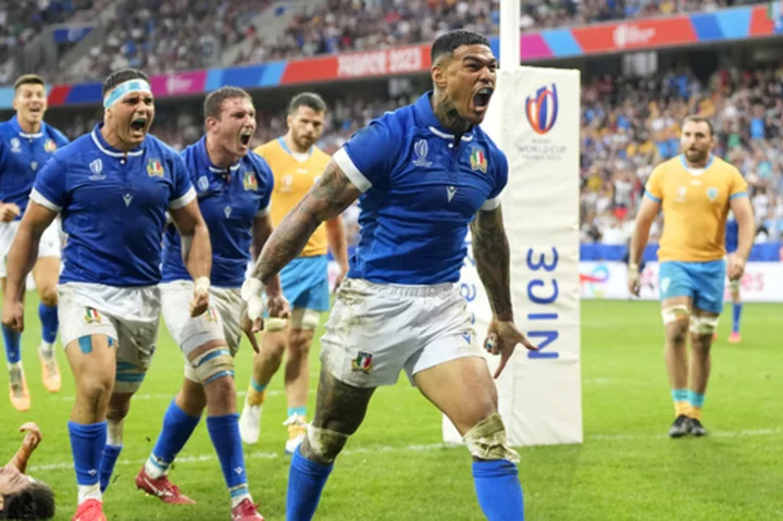 Italy rebounds to blow away Uruguay at the Rugby World Cup