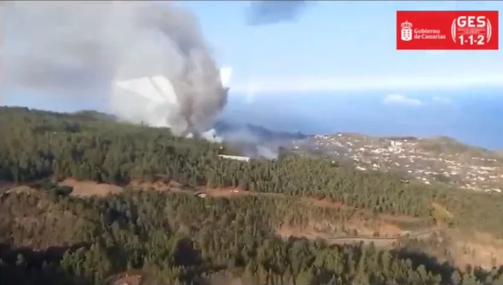 Forest fire in Spain's La Palma island forces evacuations