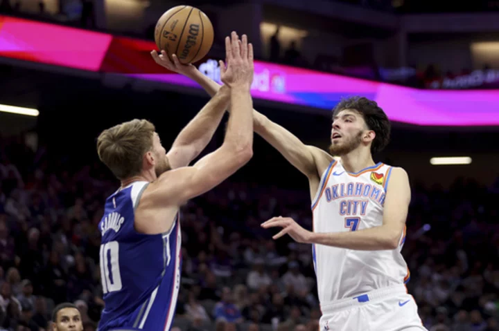 Sabonis gets 15th triple-double with Sacramento, Kings beat Thunder in the In-Season Tournament