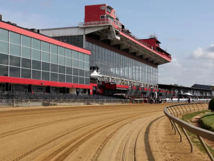 National Treasure first across the line in the 2023 Preakness Stakes