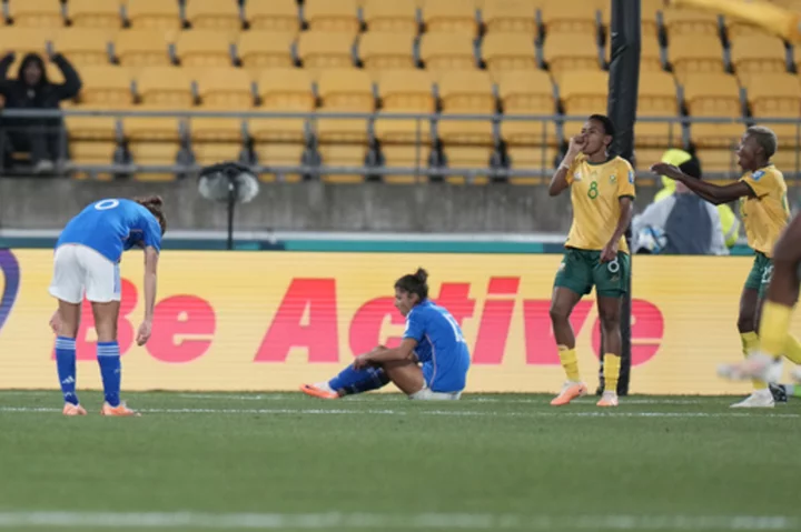 Magaia provides as South Africa beats Italy to reach last 16 at Women's World Cup for the 1st time