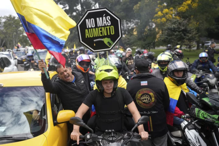 Thousands take to Colombia’s streets to protest 50% increase in gasoline prices