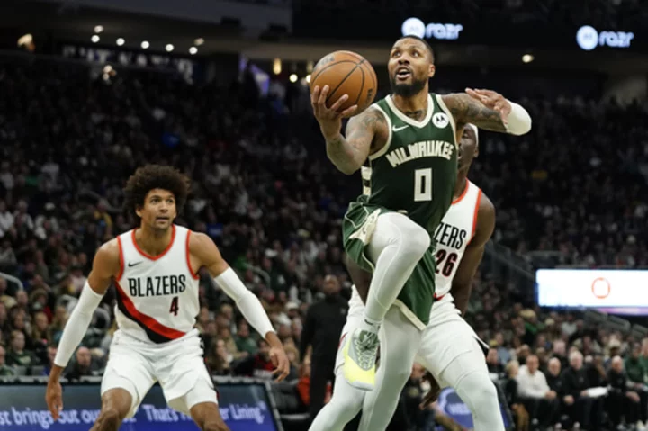 Bucks rally to beat Trail Blazers 108-102 in Lillard’s 1st game against former team