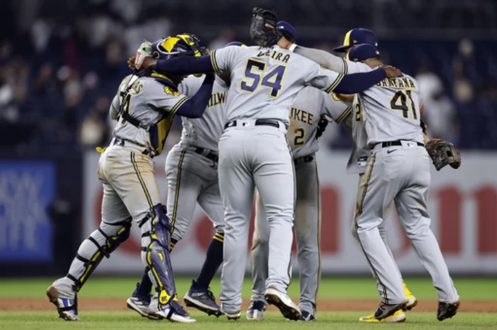 Brewers rally to overcome Domínguez's fourth homer, drop Yankees below .500 with 8-2 win