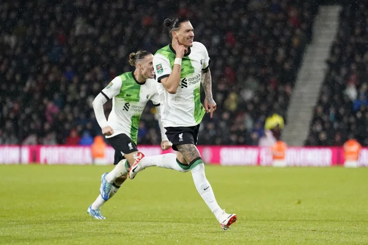 Darwin Nunez comes off the bench to fire Liverpool into Carabao Cup quarter-finals