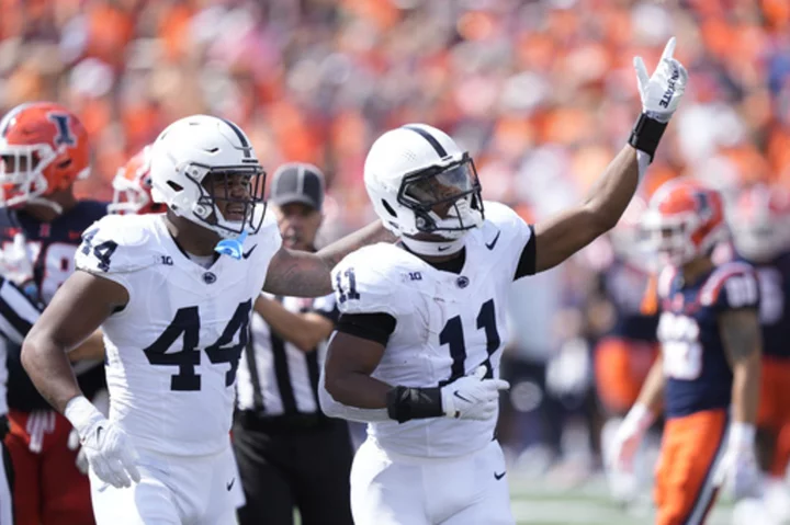 No. 7 Penn State defense gets five takeaways and pulls away from Illinois in 30-13 victory