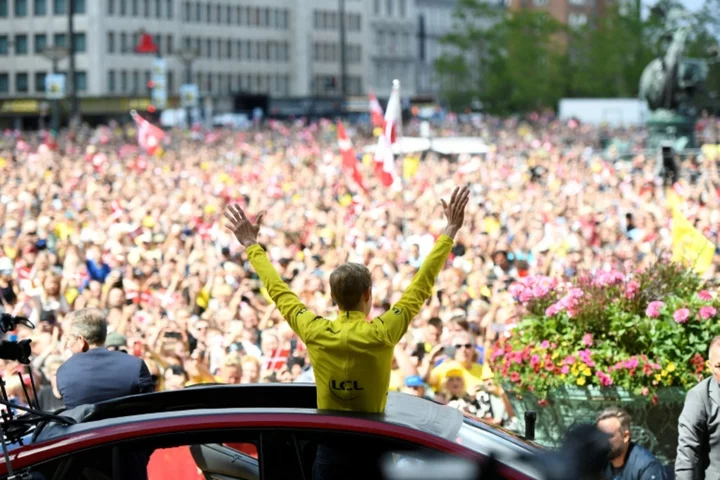 Tour de France winner Vingegaard given hero's welcome in Copenhagen