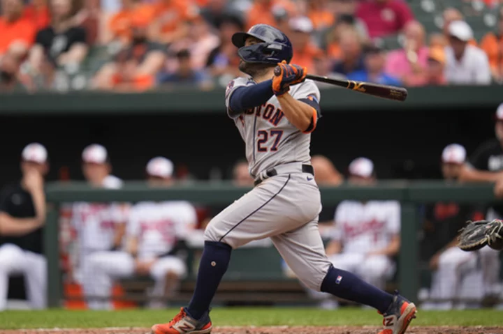 Jose Altuve exits game against Marlins after fouling pitch off his shin in 1st inning