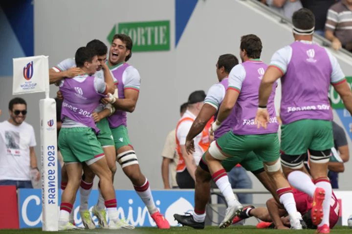 Georgia scores late try to deny Portugal a first Rugby World Cup in thrilling draw