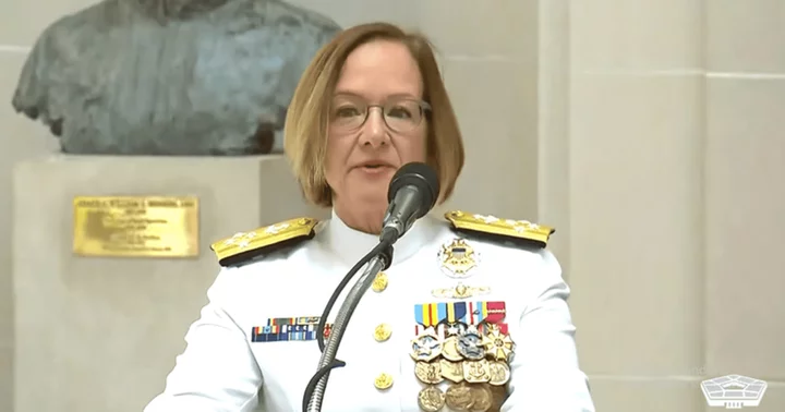 Who is Lisa Franchetti's spouse? Female admiral takes over as acting Navy head for the first time in US history