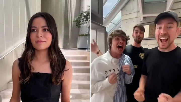 Miranda Cosgrove and Mr Beast mock her viral 'curse word' meme in new TikTok