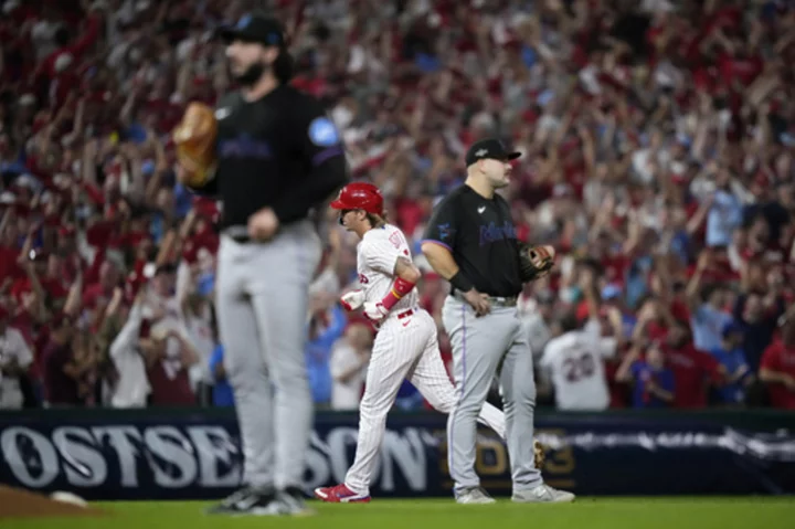 Young Marlins flop against Phillies in NL Wild Card Series sweep