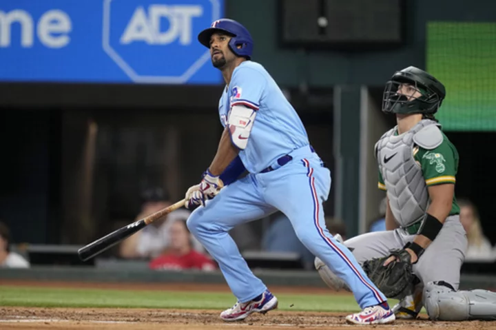 Marcus Semien is leading off every day for the Rangers, and leading the AL in hits and runs