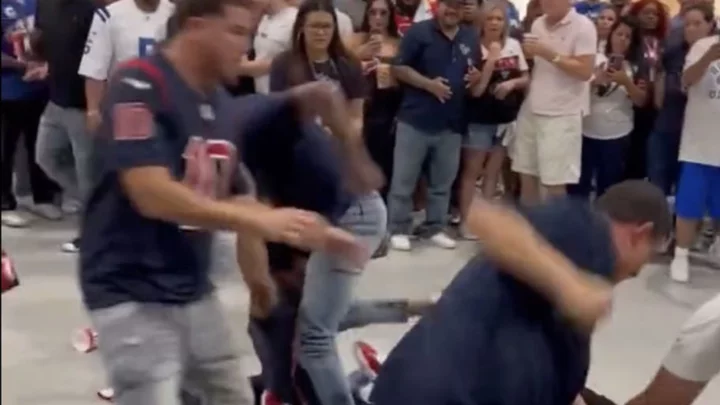 Texans Fans Brawl in Concourse During Colts Blowout