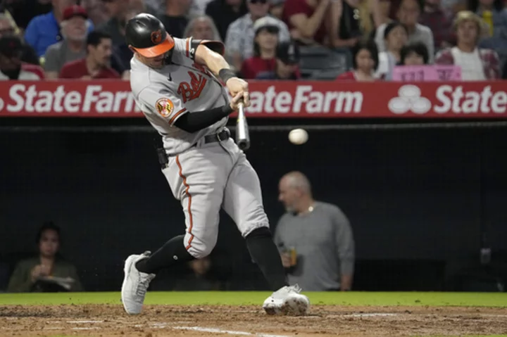 Orioles beat Angels 10-3 to sweep series, extend winning streak to 5