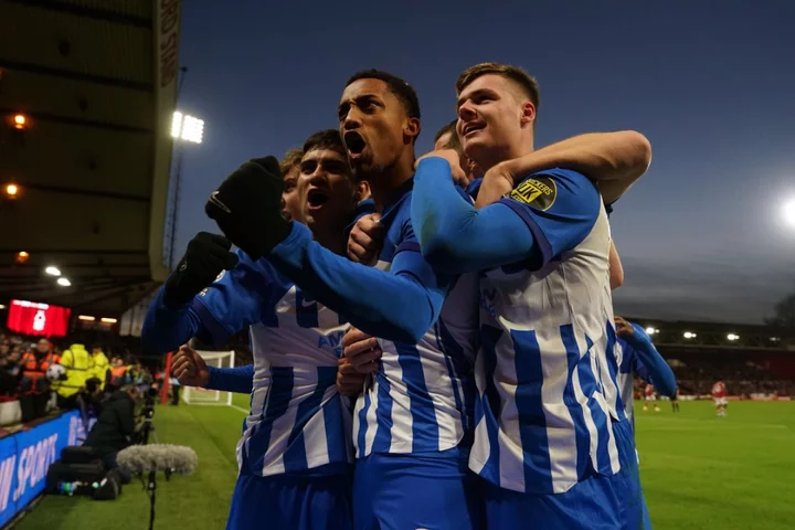 Brighton return to winning ways by edging Forest in thriller