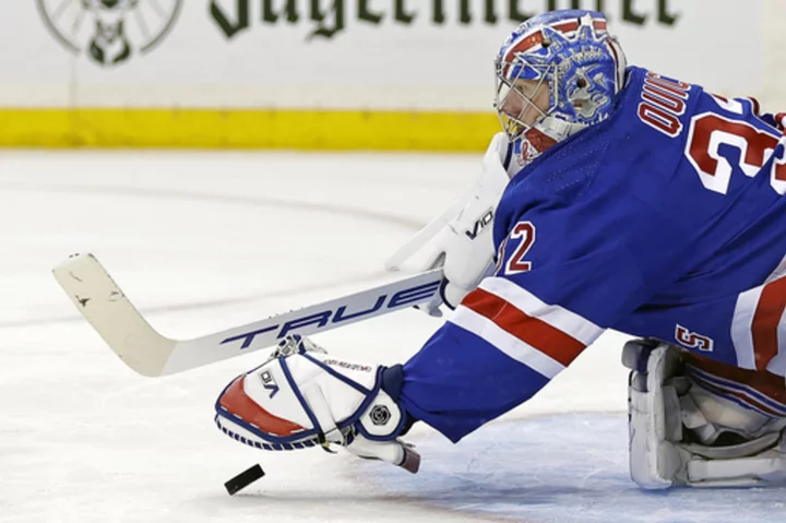 Trocheck scores twice as Rangers down Red Wings 5-3