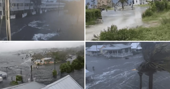 Hurricane Idalia: Videos show streets flooded as Category 4 hurricane makes landfall in Florida