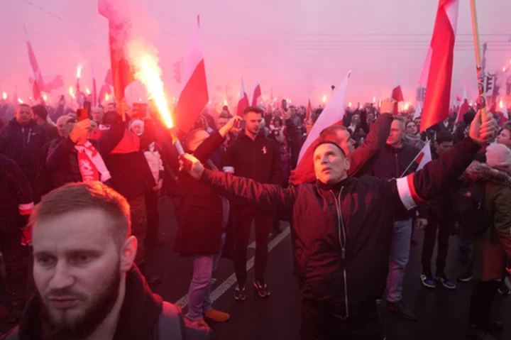 Polish nationalists hold Independence Day march in Warsaw after voters reject their worldview