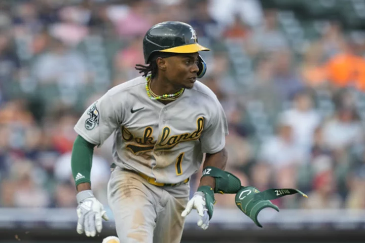 Athletics place major league steals leader Esteury Ruiz on the 10-day injured list