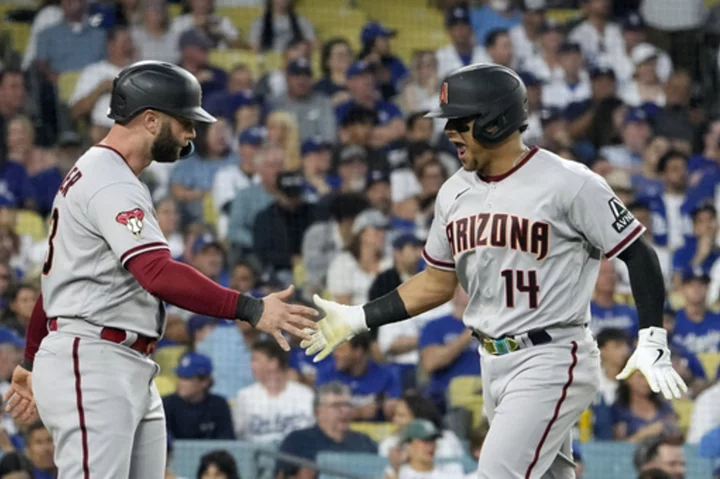 Moreno hits 3-run homer off Kershaw as Diamondbacks beat Dodgers 11-2 in NLDS opener