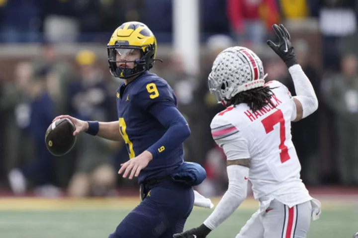 Without Harbaugh, McCarthy and No. 3 Michigan win third straight against No. 2 Ohio State, 30-24