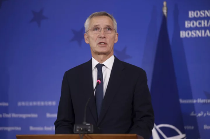 NATO chief commits to Bosnia's territorial integrity and condemns 'malign' Russian influence