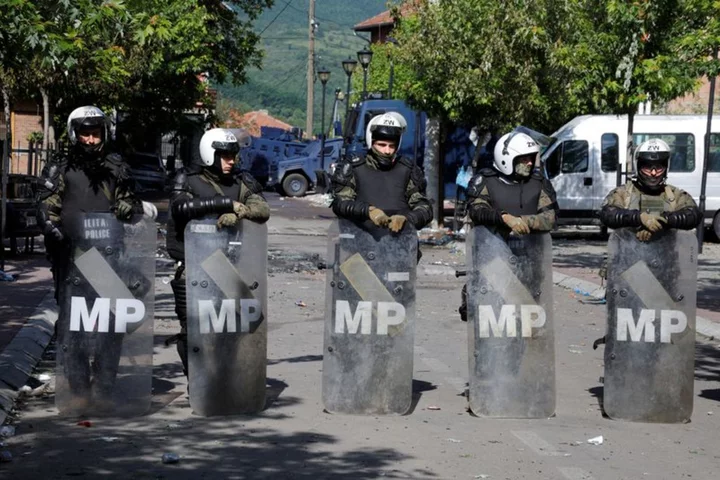 NATO soldiers on guard in Kosovo Serb town after clashes