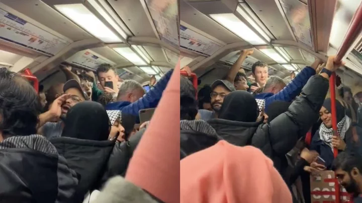 Tube driver leads ‘Free Palestine’ chant ahead of London march