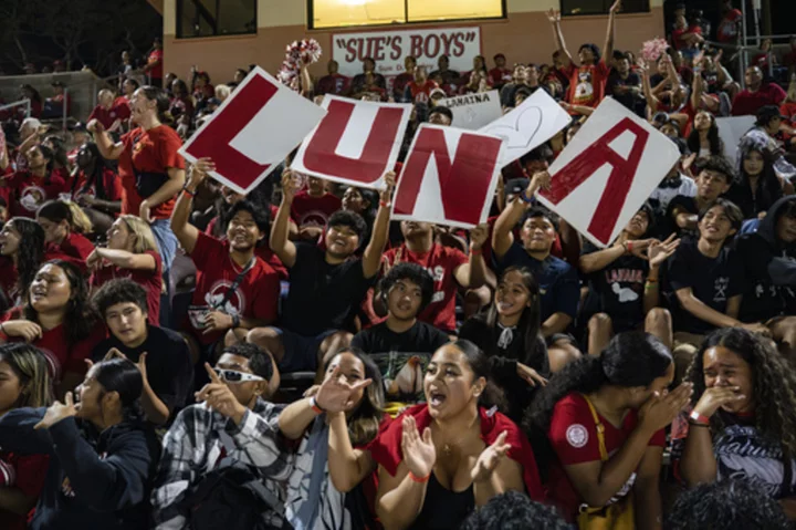 Football provides a homecoming and hope in Lahaina, where thousands of homes are gone after wildfire