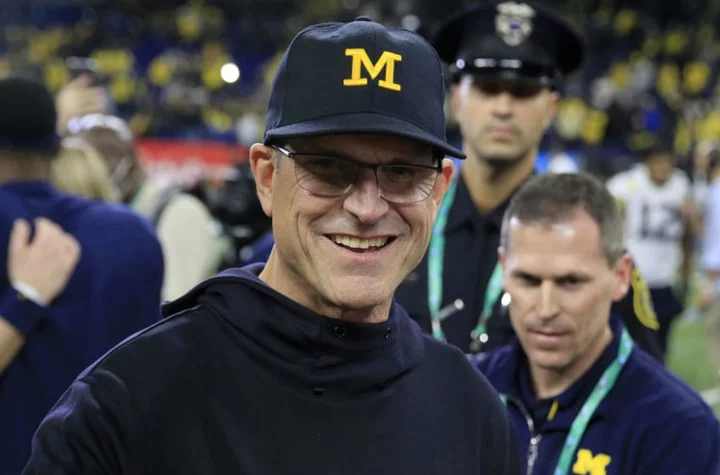 Jim Harbaugh remained the king of awkward addressing Michigan handling outside noise