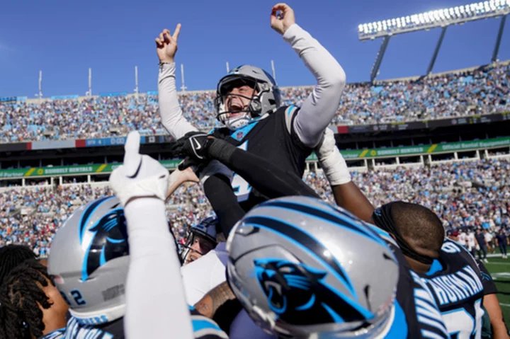 Eddy Pineiro has to make the winning field goal 3 times as Panthers beat Texans 15-13